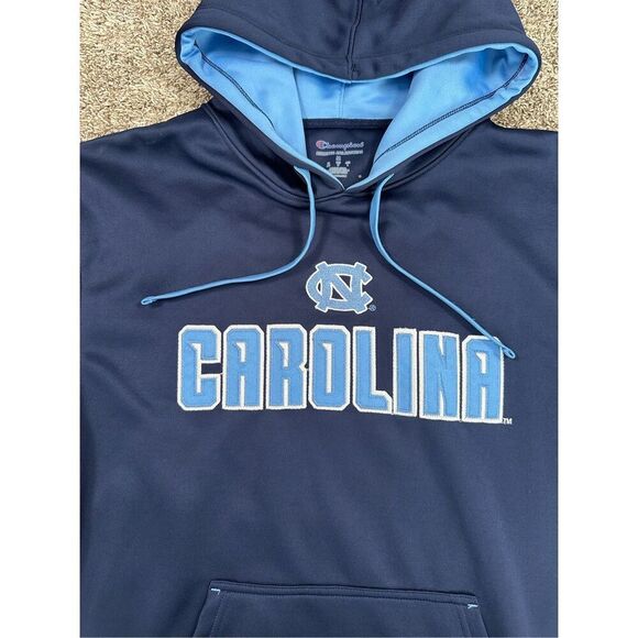 UNC Champion Carolina Pullover Hoodie Sweatshirt North Carolina Navy Blue Mens M - Picture 3 of 11